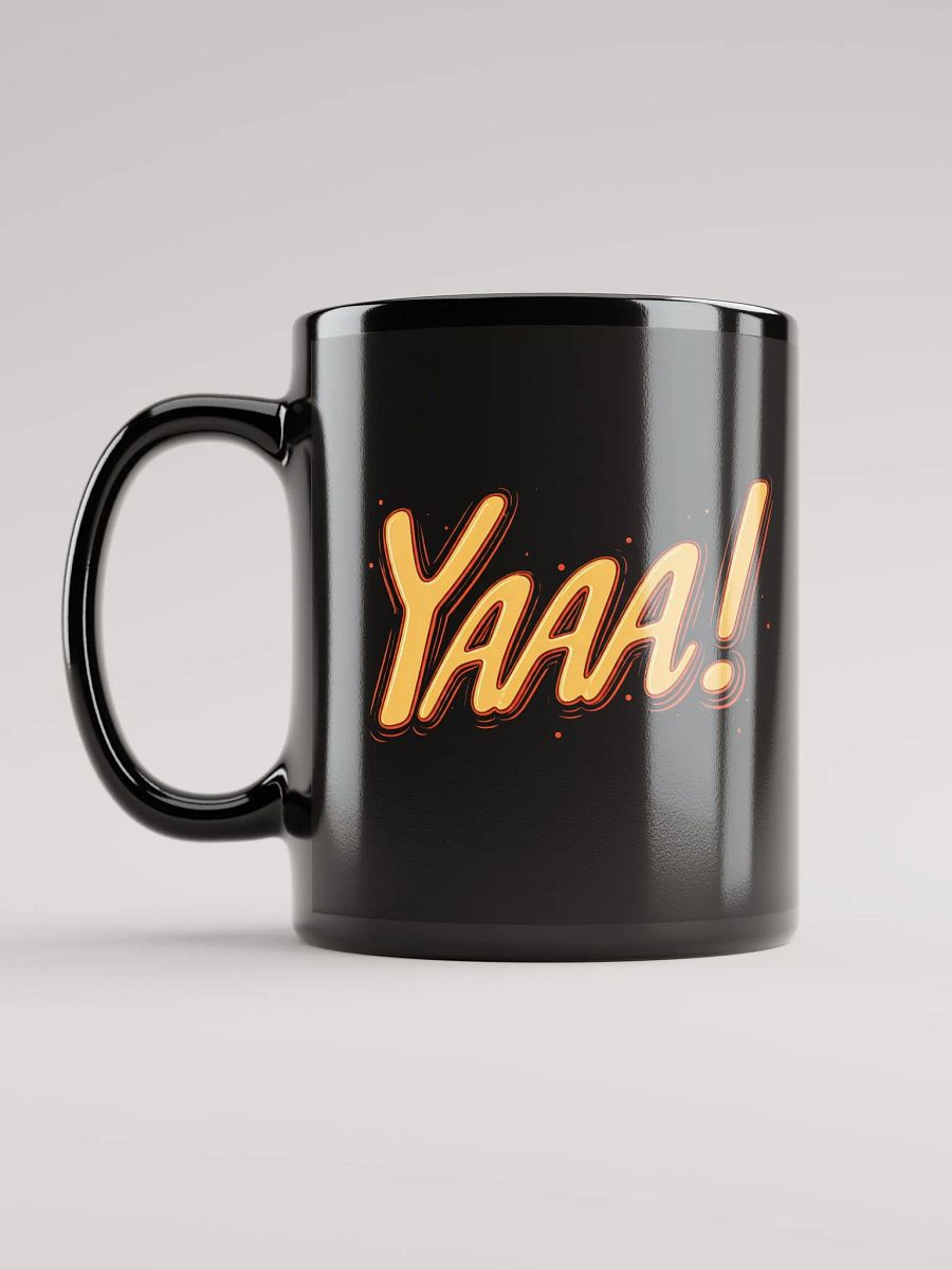 YAAA! Comic-Style Black Glossy Mug product image (6)