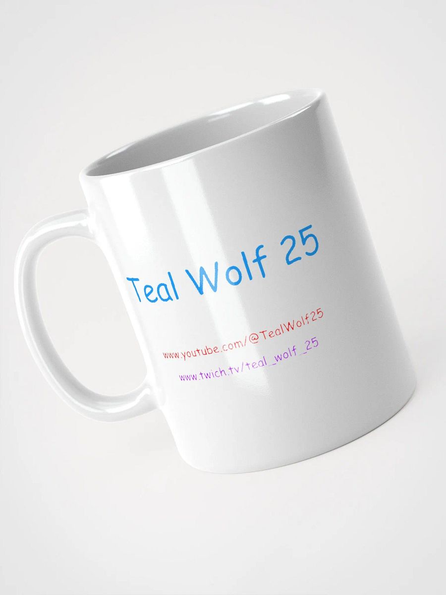 Teal Wolf White Glossy Mug product image (3)