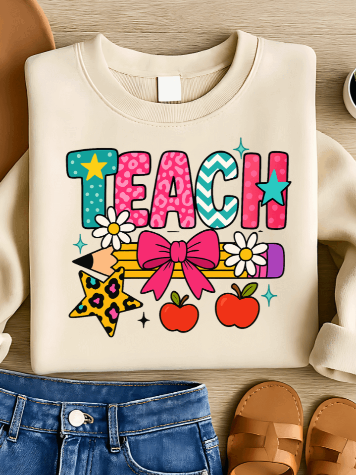 Checkered Retro Teacher Sublimation PNG – Bold Back to School Design with Vintage Grid Aesthetic – Fun Clipart for Stylish Classrooms – 300 DPI Instant Download product image (1)