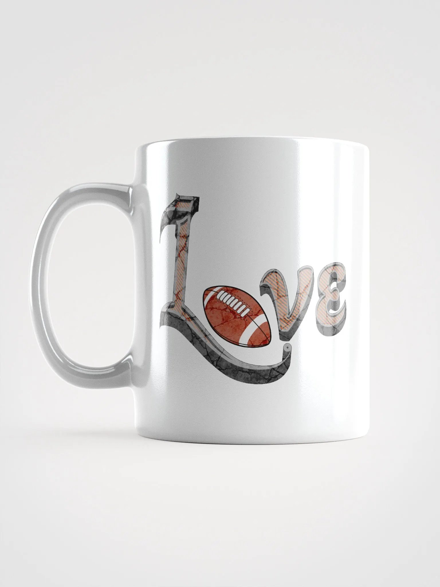 Love Football White Glossy Mug product image (1)