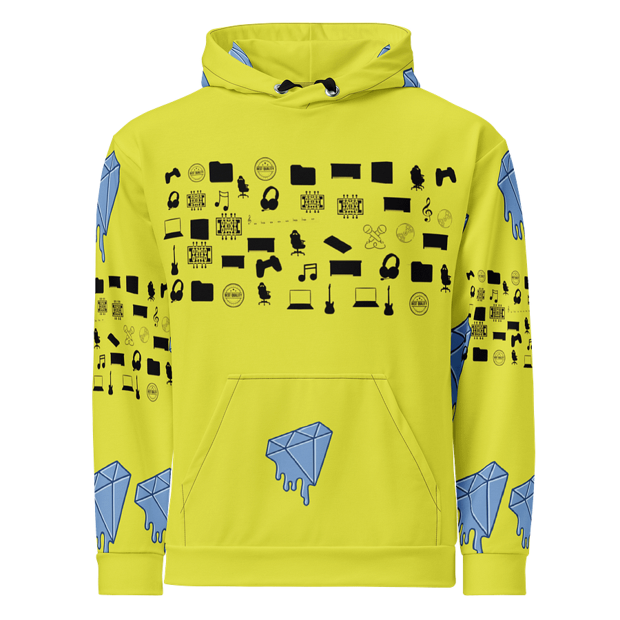 Yellow Vlog Academy All-Over Print Recycled Unisex Hoodie product image (1)