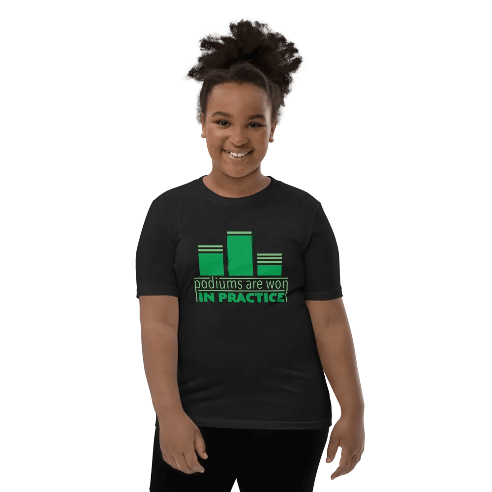 Podiums Are Won In Practice Kids Tee: Green product image (10)
