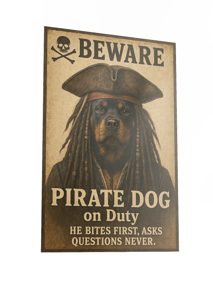 Pirate Rottweiler On Duty Poster product image (4)