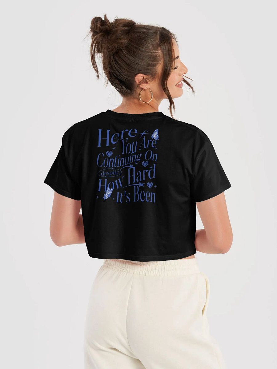 Motivational Blue Typography Crop Tee product image (7)