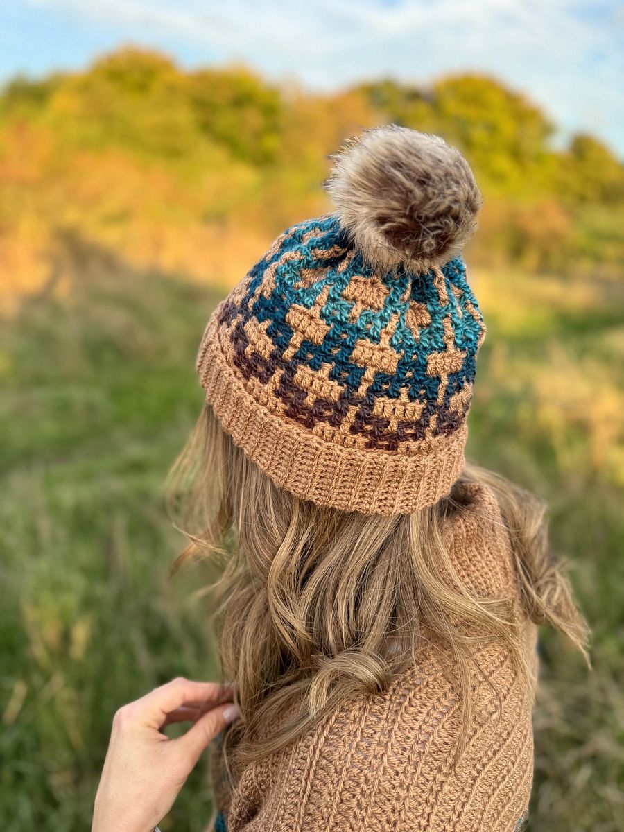 Labyrinth Mosaic Crochet Hat Pattern PDF baby to adult sizes product image (8)