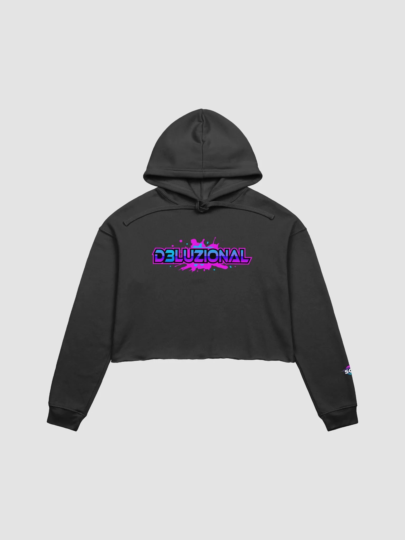 DJ D3LUZIONAL FLEECE CROP HOODIE product image (1)