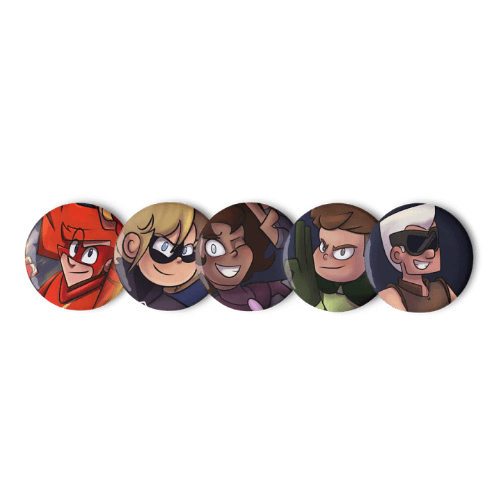 Swift Spark and the Defense Five: Character Buttons product image (1)
