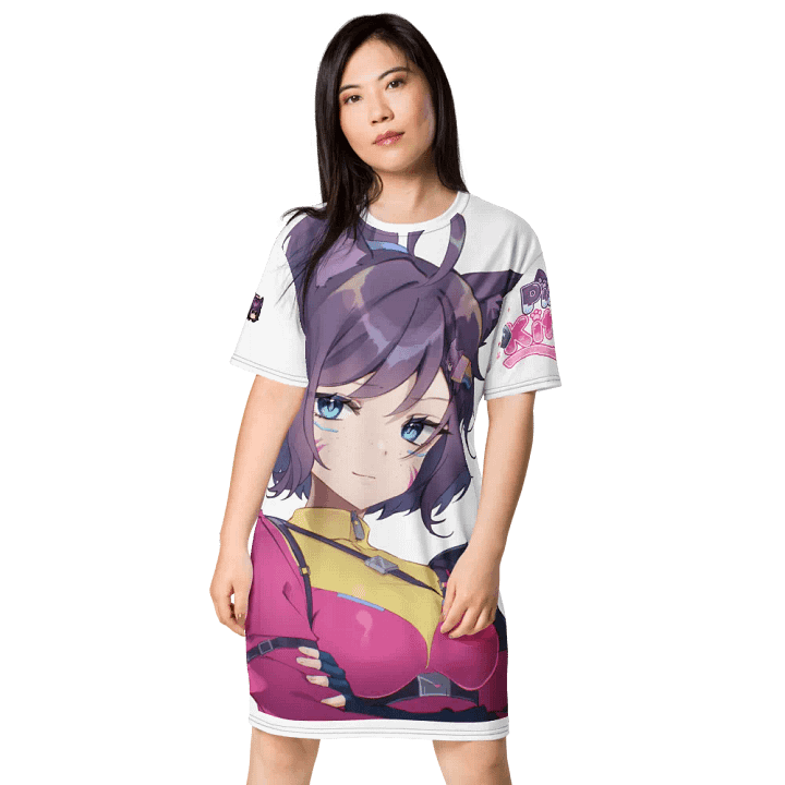 Pixel Kitten Playful All-Over T-Shirt Dress product image (1)