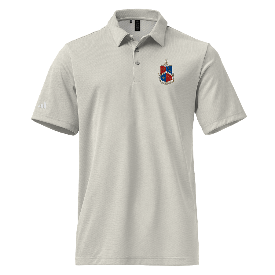 Alpha Delta Gamma Crest Space Dyed Polo by Adidas product image (1)