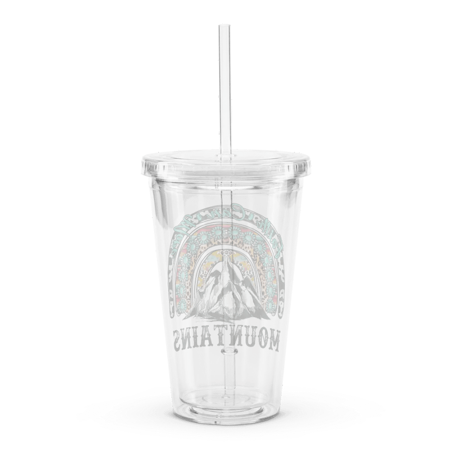 Faith Can Move Mountains - Double Wall Clear Plastic Tumbler product image (2)