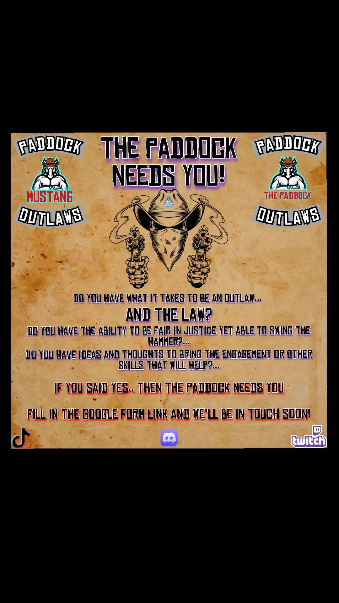 the looking for new mods!  https://forms.gle/Uv5TWT5JbSRXBxPc7 fill the form and we'll be in touch! 