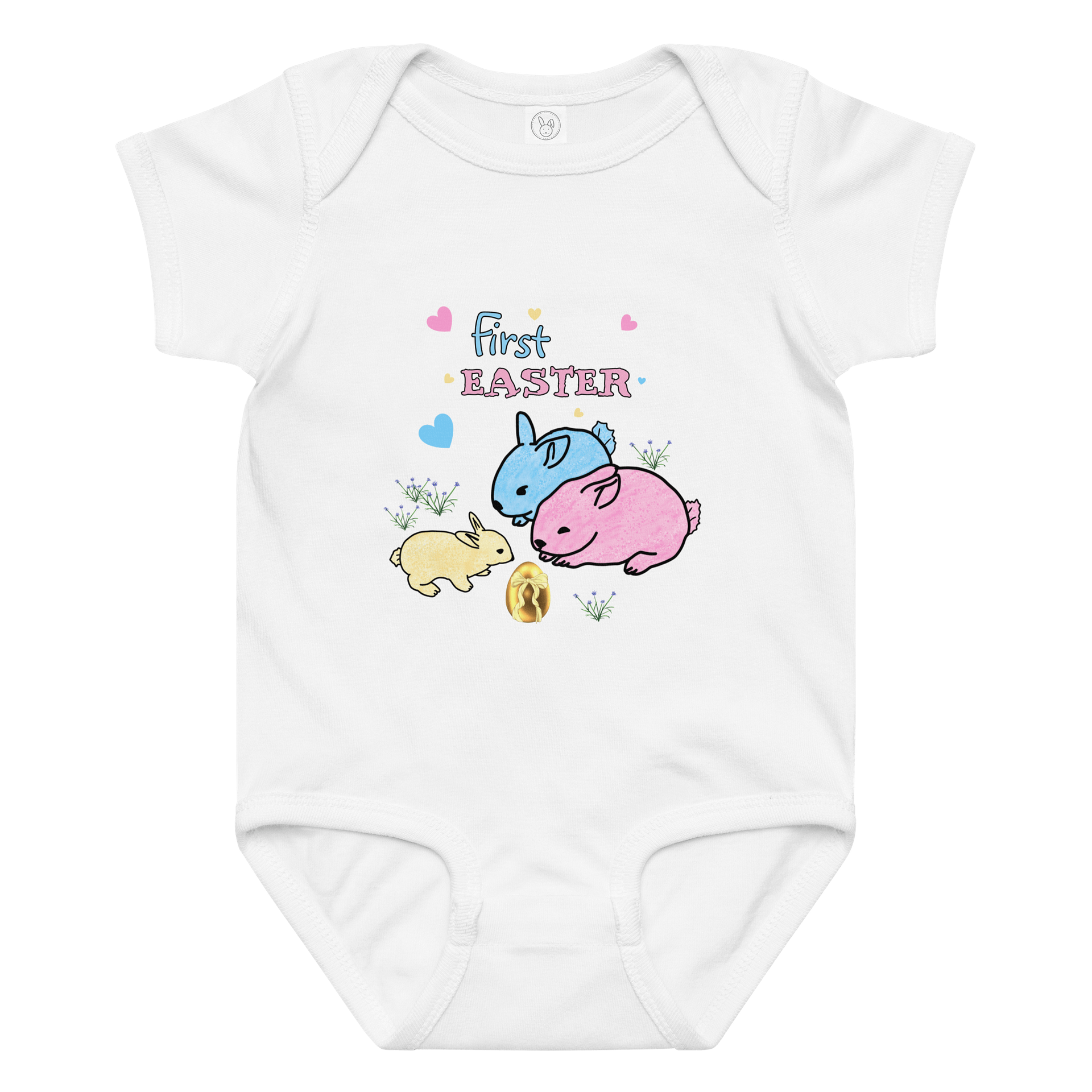 Easter Bunny Trio Baby Bodysuit product image (1)