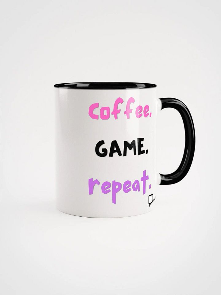 coffee. GAME. repeat. Coffee Cup w/ logo product image (1)