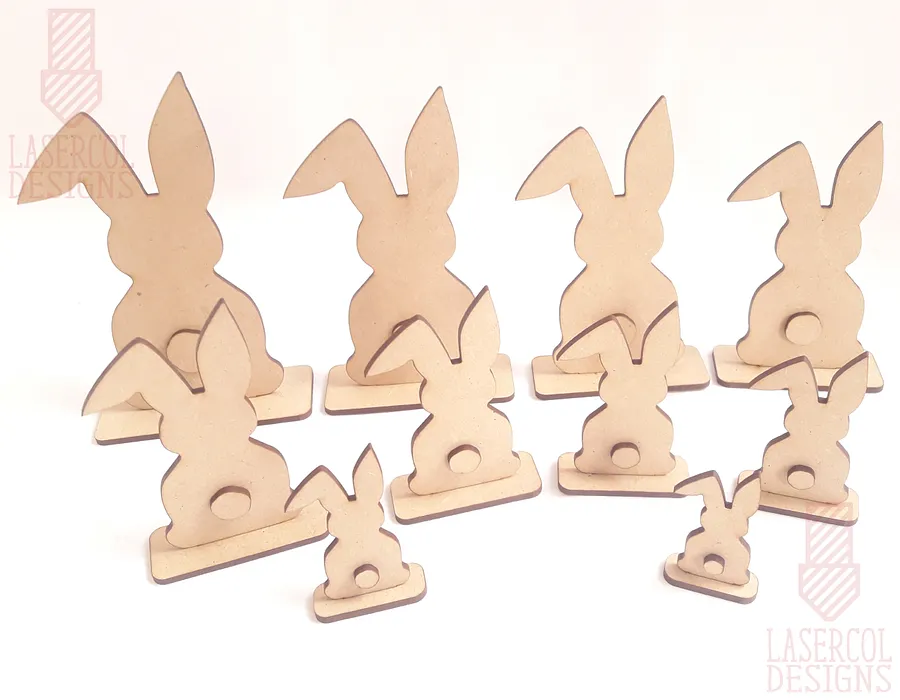Easter Bunny With Stand (Ten sizes) - Laser Cut Files product image (3)