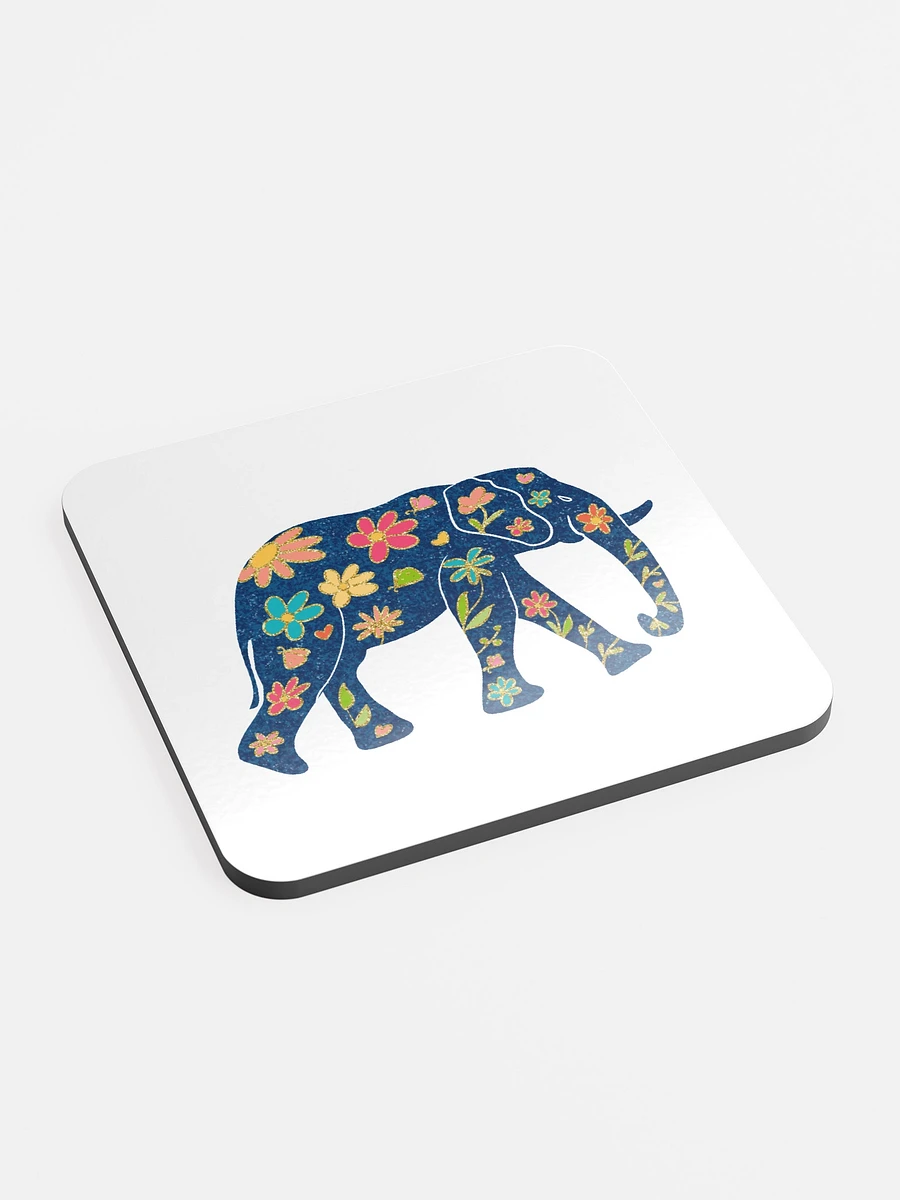 Boho Elephant With Flowers Coaster product image (2)