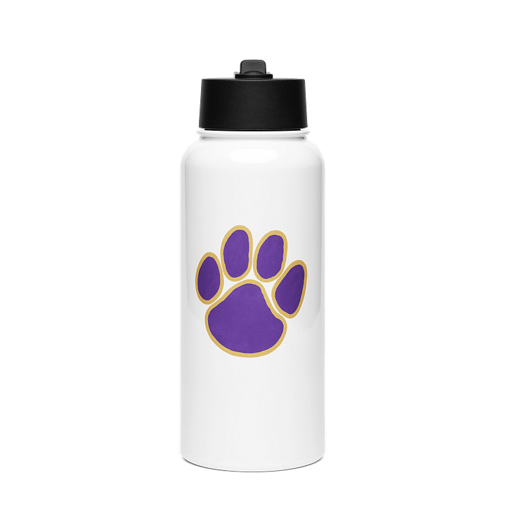 GOLD/PURPLE TIGER PAW WATER BOTTLE product image (1)