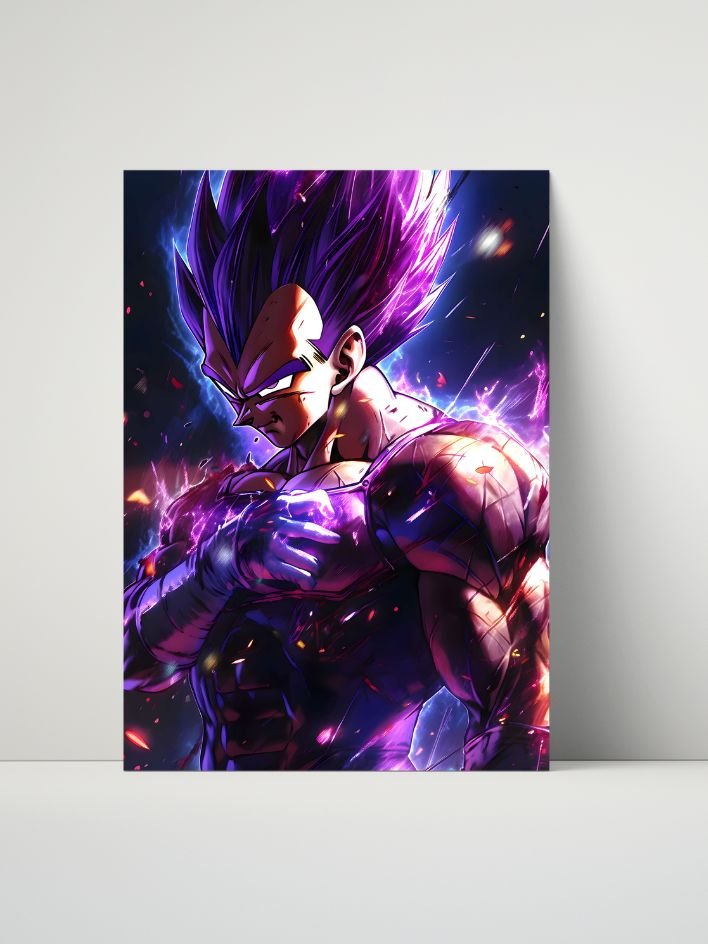 Dragon Ball Z – Vegeta Midnight Surge – 8x10 Metal Print product image (1)