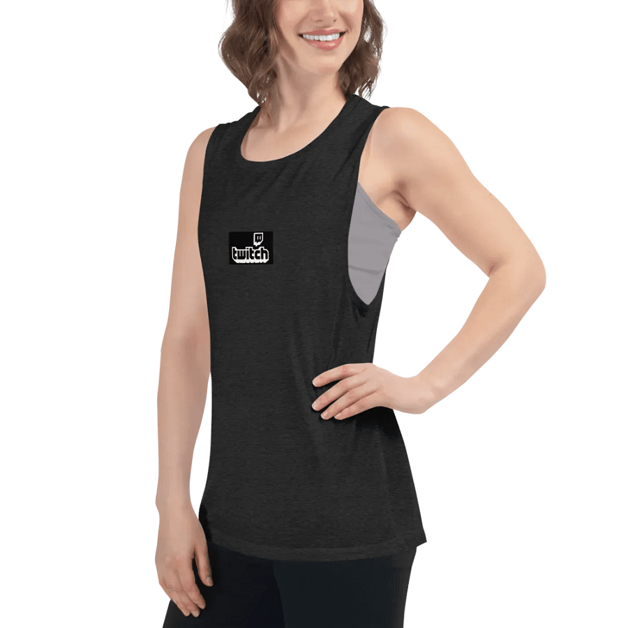 Balck Twitch Tank - small logo product image (6)