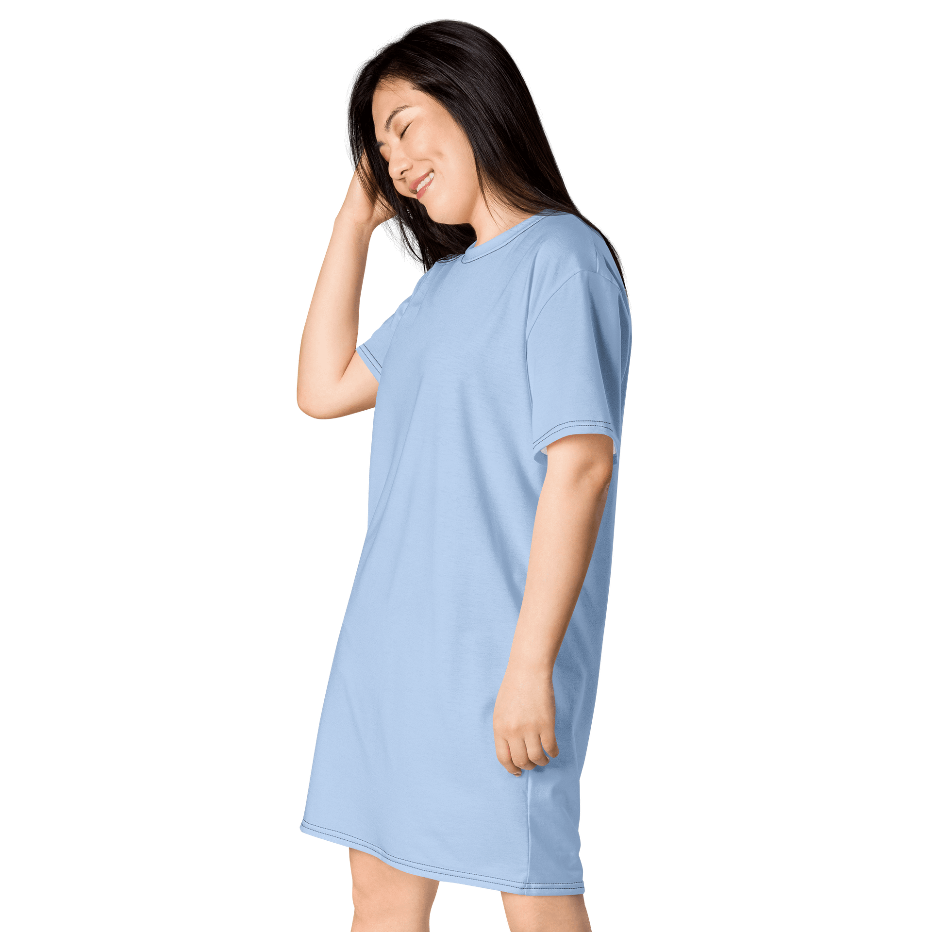 Oversized T-Shirt Dress - Serene Hawkes Blue, Sizes 2XS-6XL product image (3)