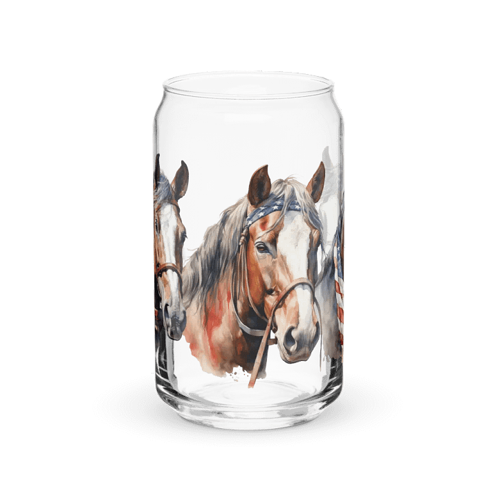 Patriotic Horses Can-Shaped Glass product image (1)