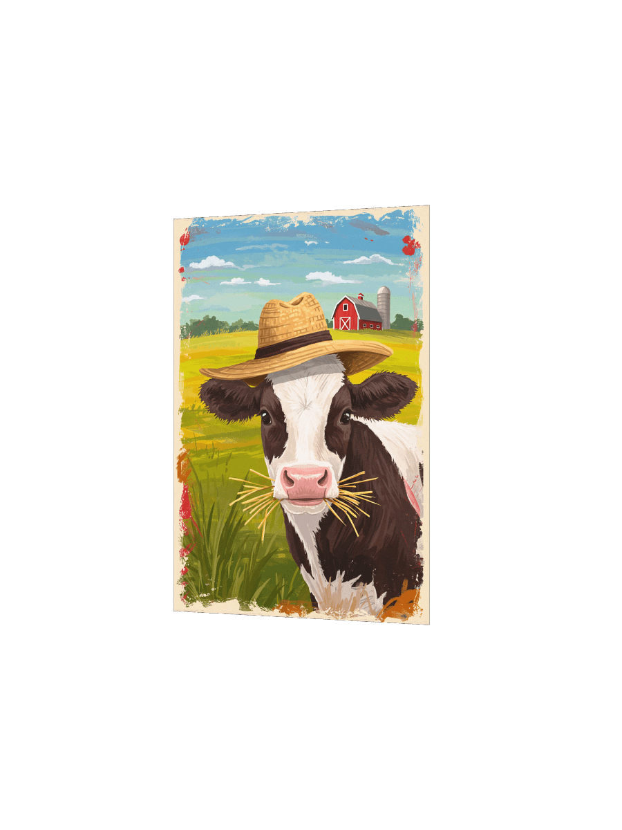 Farmer Cow Hay Day Poster product image (7)