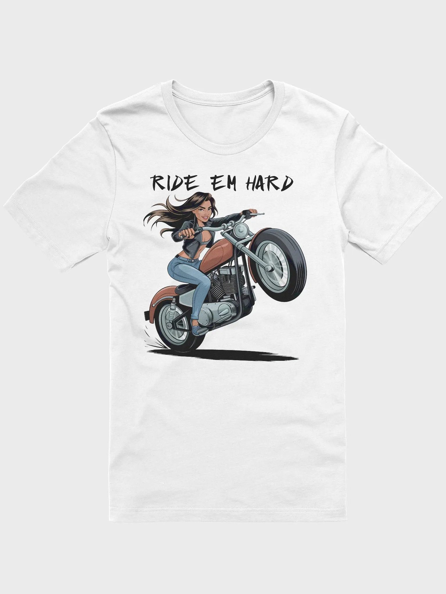 Ride Em Hard, Motorcycle Babe Unisex T-Shirt product image (43)