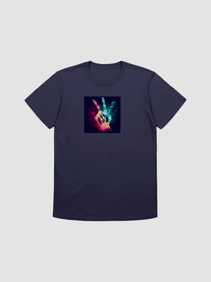 Neon Peace Sign Skeleton T-Shirt product image (1)