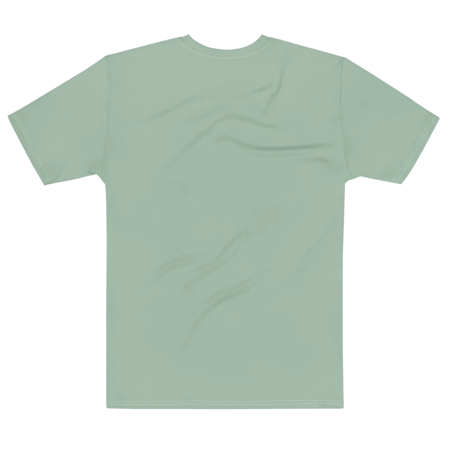 Plain Light Sage Green Soft Summer Men's Crewneck Polyester Heavyweight Premium T-Shirt by Treasure Pie product image (7)