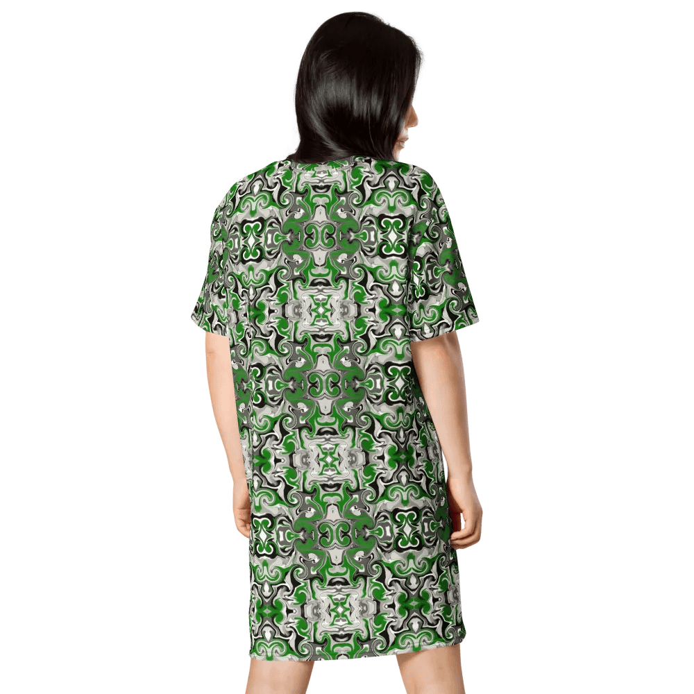 Green Baroque T-Shirt Dress product image (11)