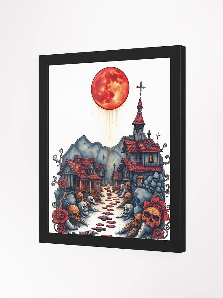 Crimson Moon Village Framed Print product image (5)
