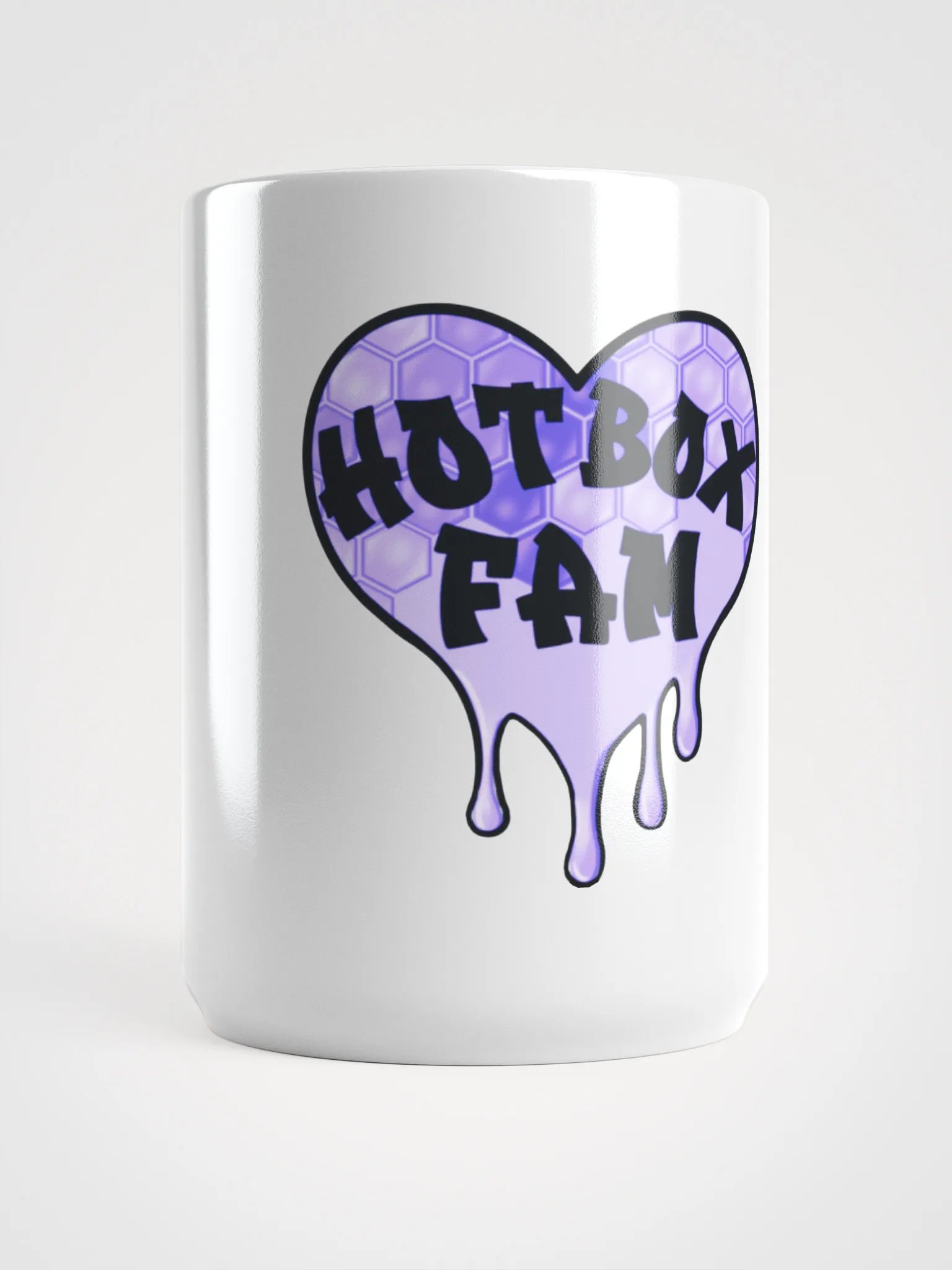 HOT BOX FAM PURPLE HONEY COMB LOGO COFFEE MUG product image (5)