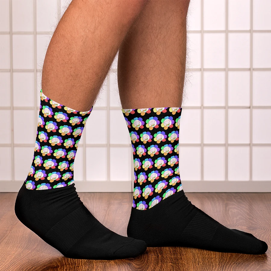 Black Flower Socks product image (13)