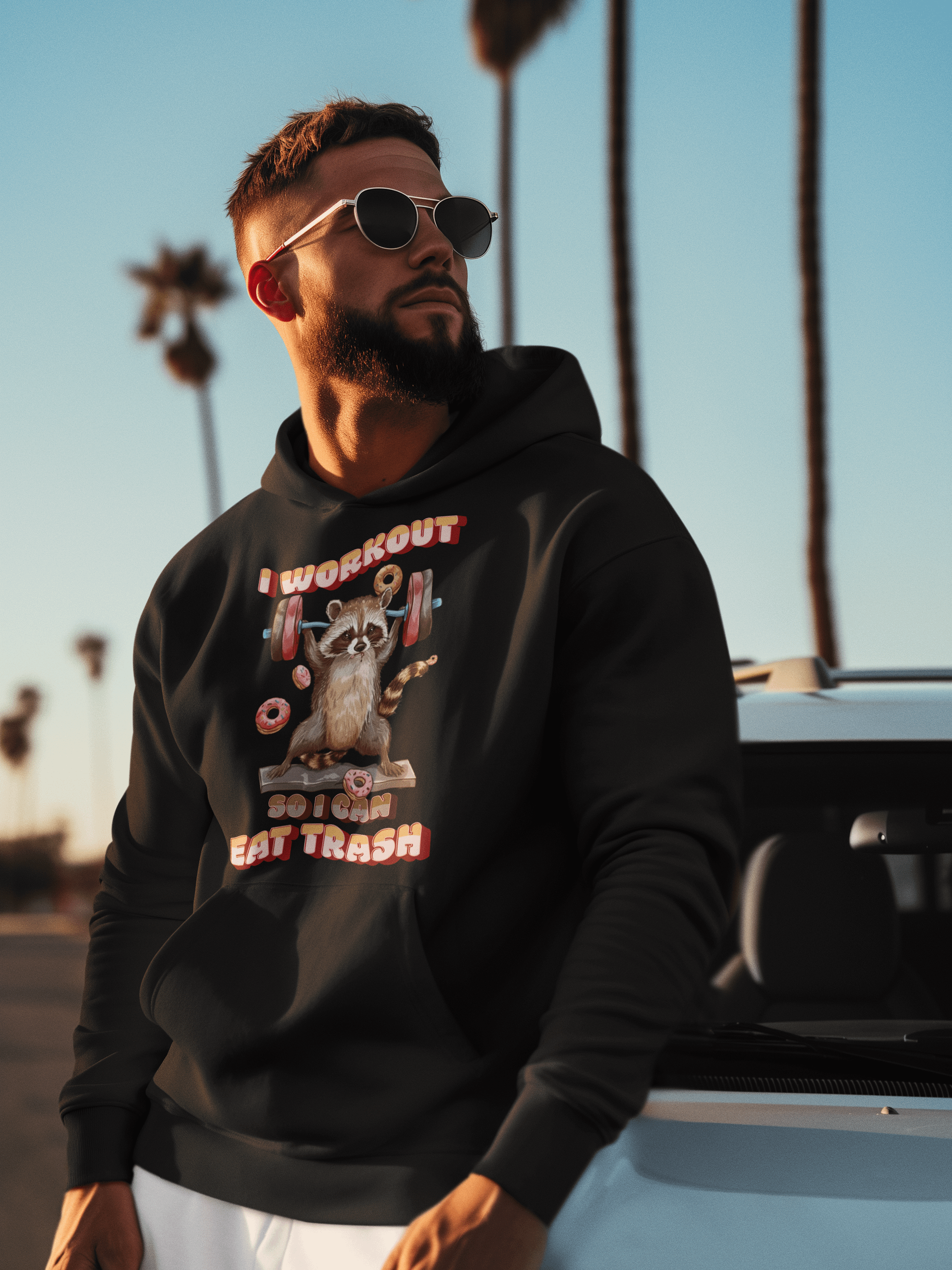 I Workout So I Can Eat Trash - Hoodie ( Unisex ) product image (3)