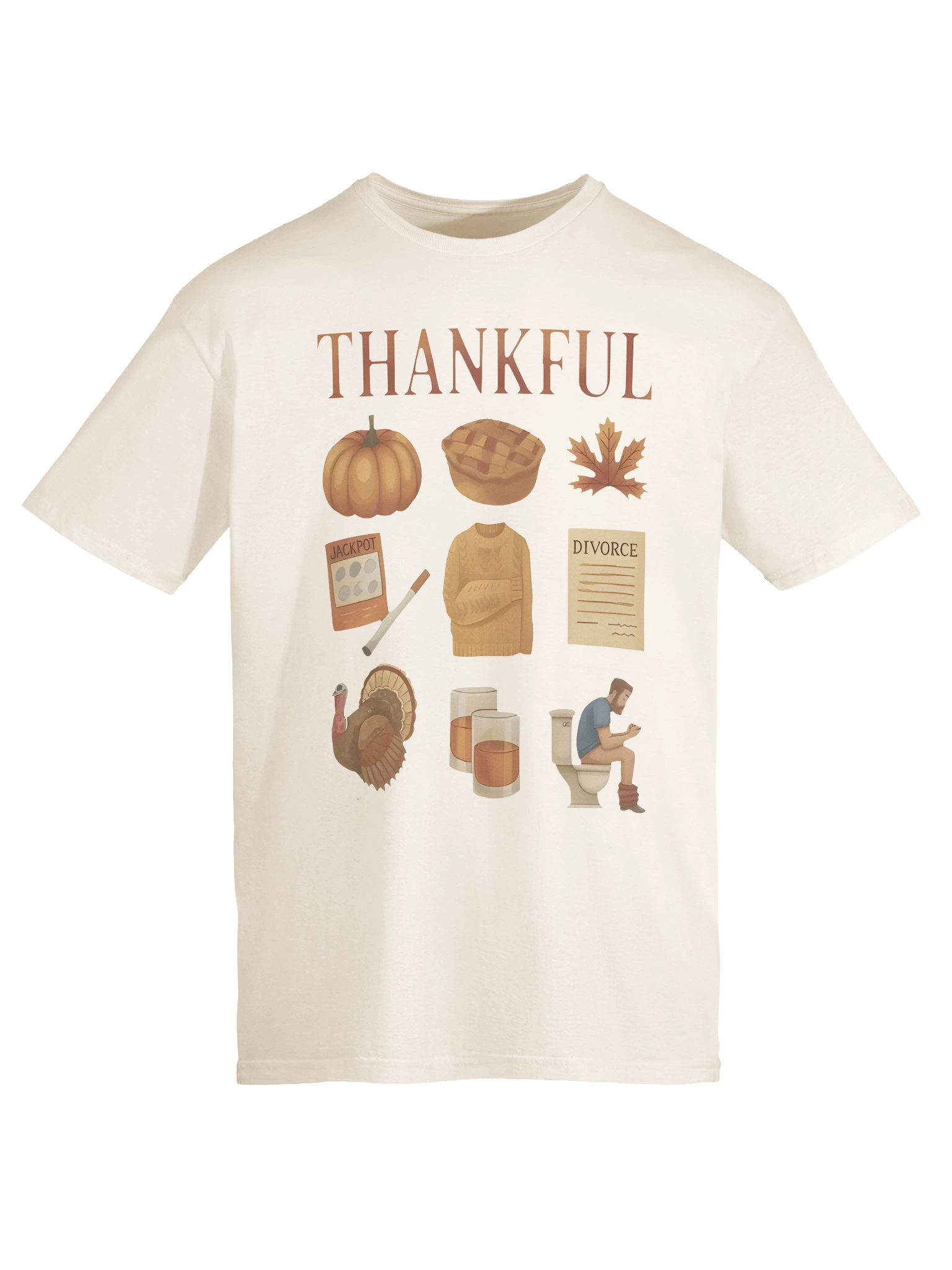 Thankful Thanksgiving Doodles T-Shirt product image (6)