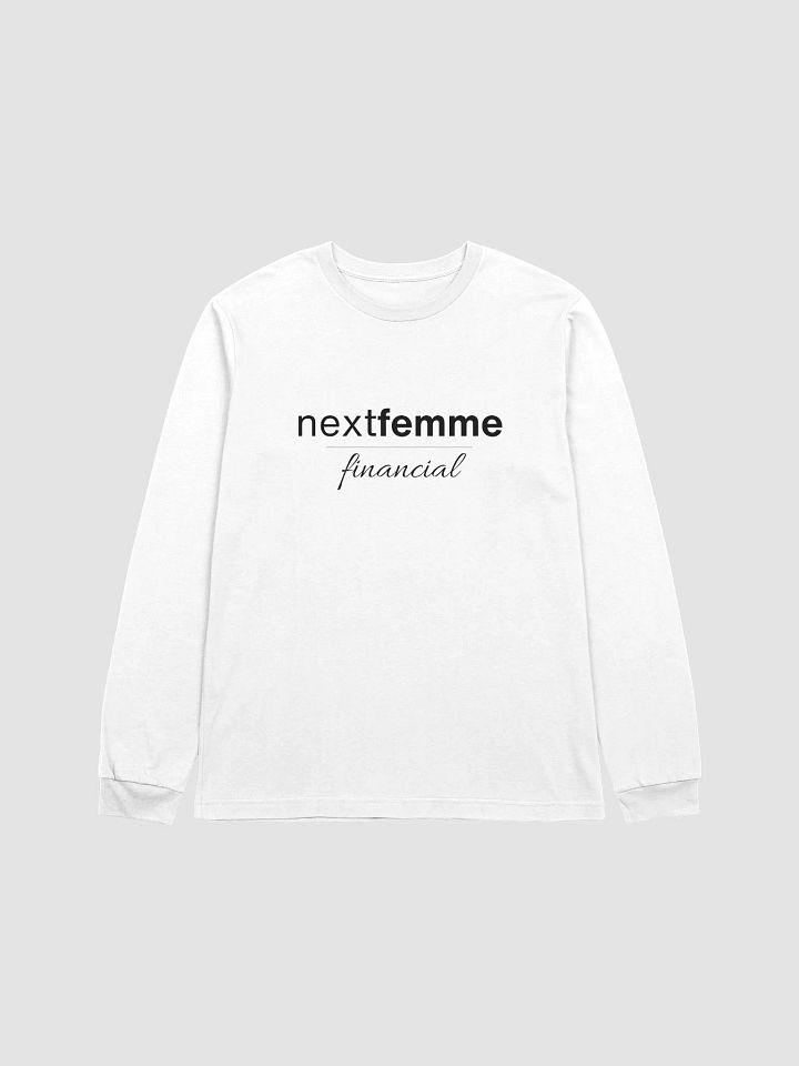 Whispering Threads Long Sleeve Unisex Tee with Black Logotype product image (1)