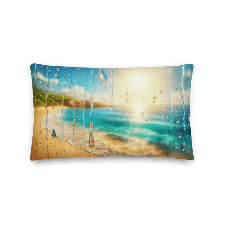 Dreamlike Beachscape Premium Pillow | AI Design product image (2)