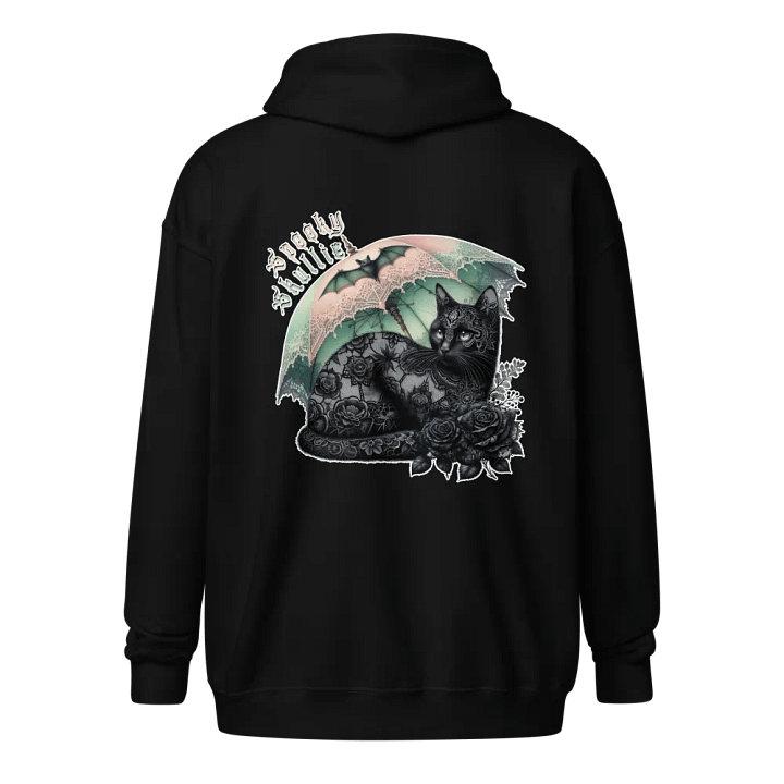 Black Cat Zipper Hoodie product image (1)