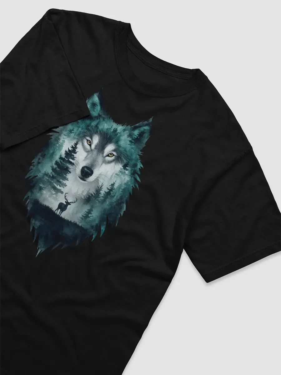 Ethereal Wolf Glitch Art T-Shirt product image (3)
