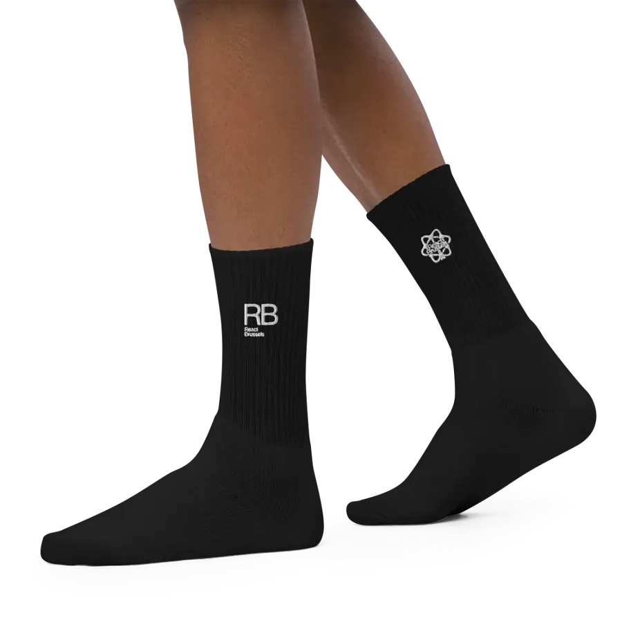 BR Embroidered Socks in Black product image (8)