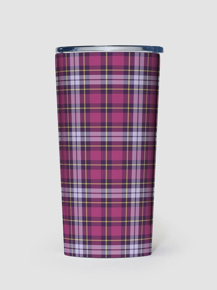 Bright Purple Plaid Travel Tumbler product image (2)