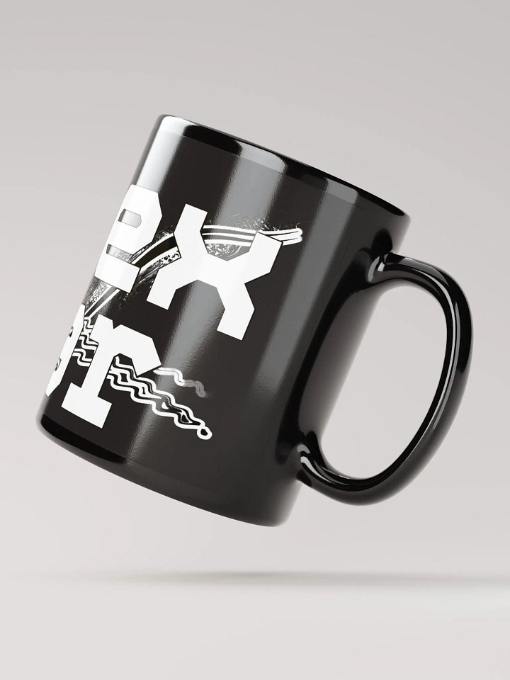 White HApex Gear Black Logo Black Glossy Mug product image (2)
