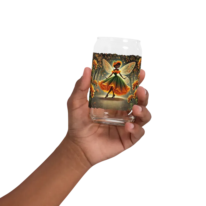 Enchanted Marigold Fairy Glass with Optional Lid and Straw product image (32)