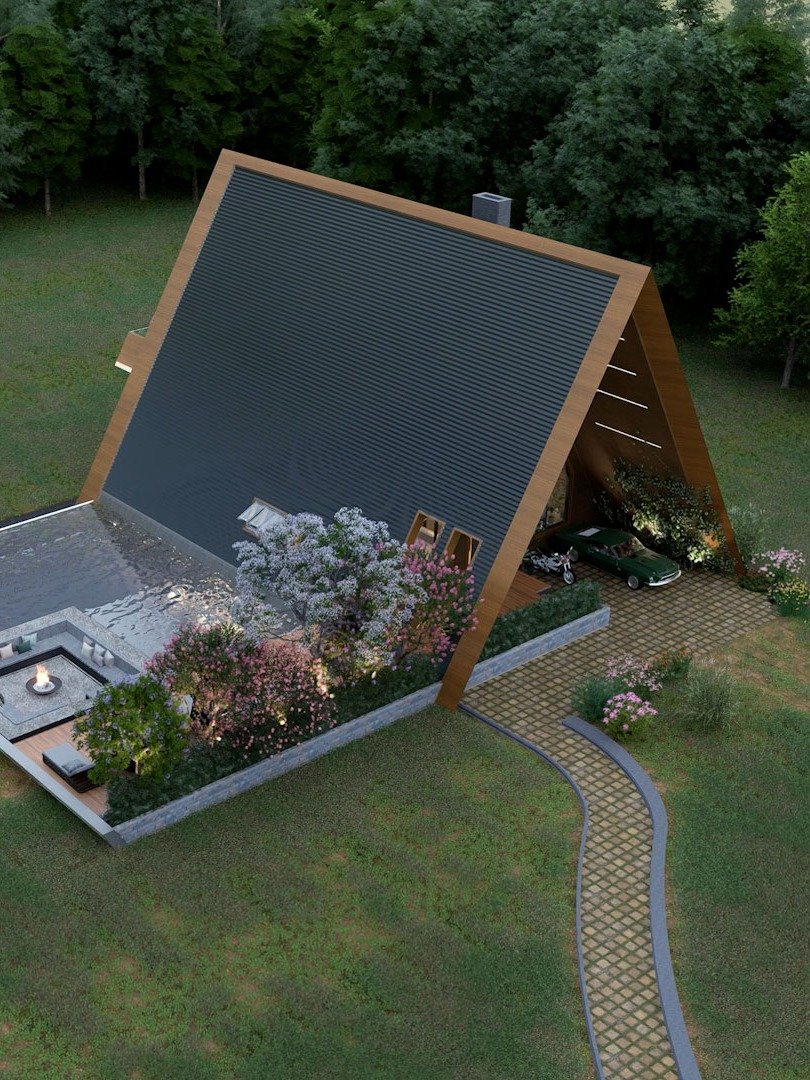 A Frame House 044 - Drawings\Blueprints CAD + PDF - Metric + Imperial product image (3)