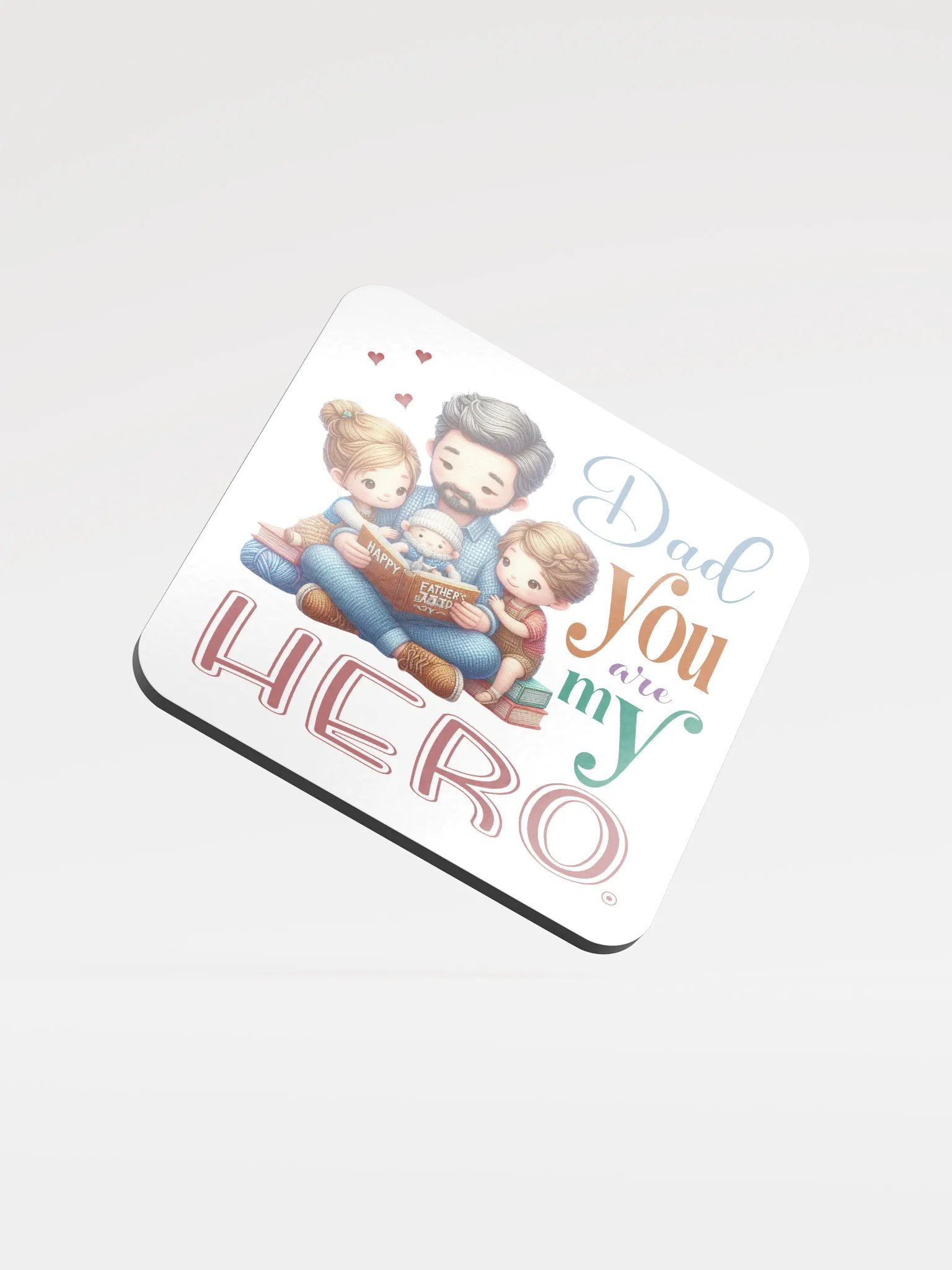Dad You are my Hero Cork Coaster product image (2)