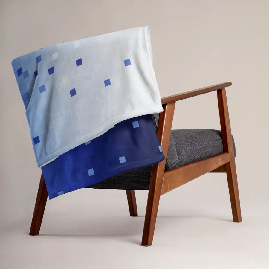 Blue Square Confetti Throw Blanket product image (15)