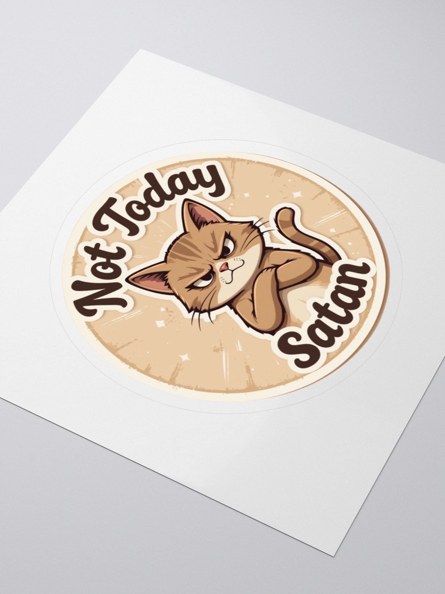 Grumpy Cat Not Today Satan Kiss Cut Stickers product image (3)