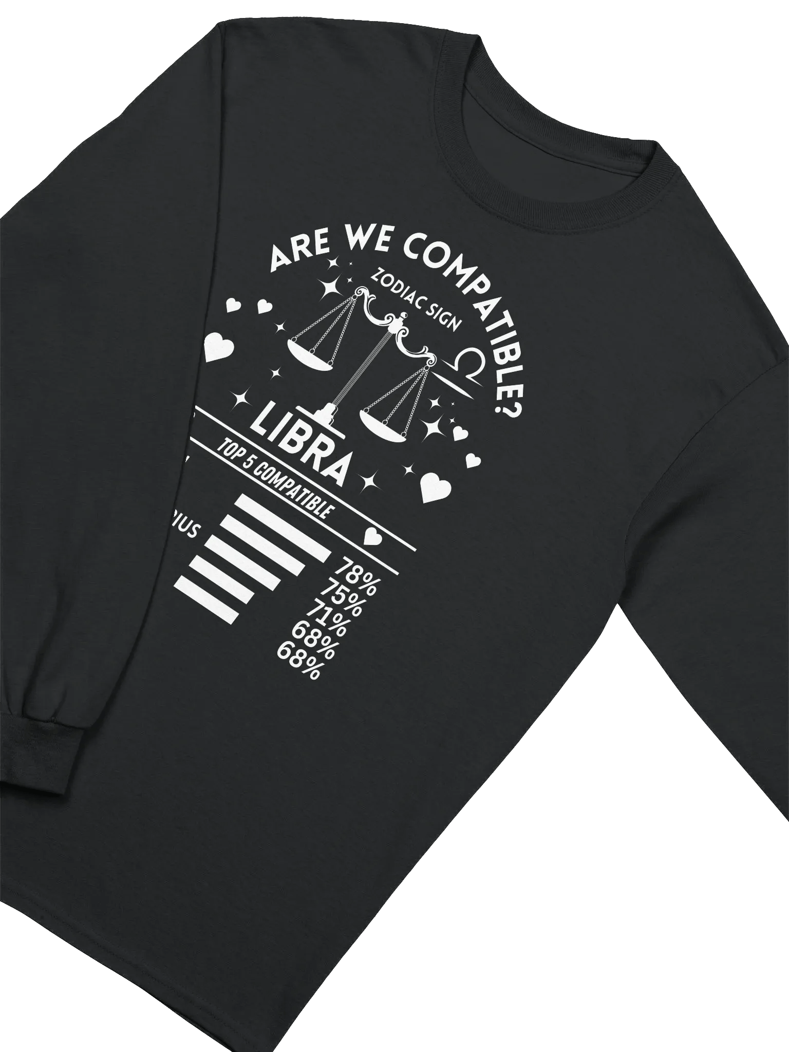 Libra Zodiac Sign Romantic Compatibility - Gildan Ultra Cotton Unisex Long Sleeve T-Shirt - Dark Colors product image (3)