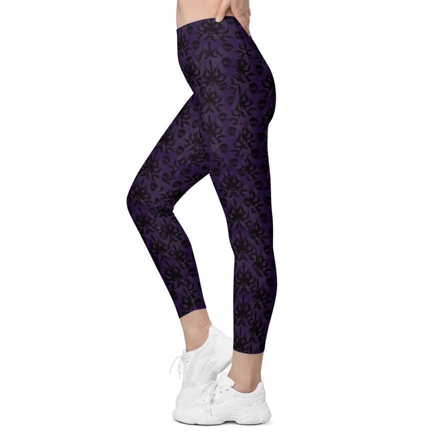 Gothic 2A High Waist Pocket Leggings - Purple product image (8)