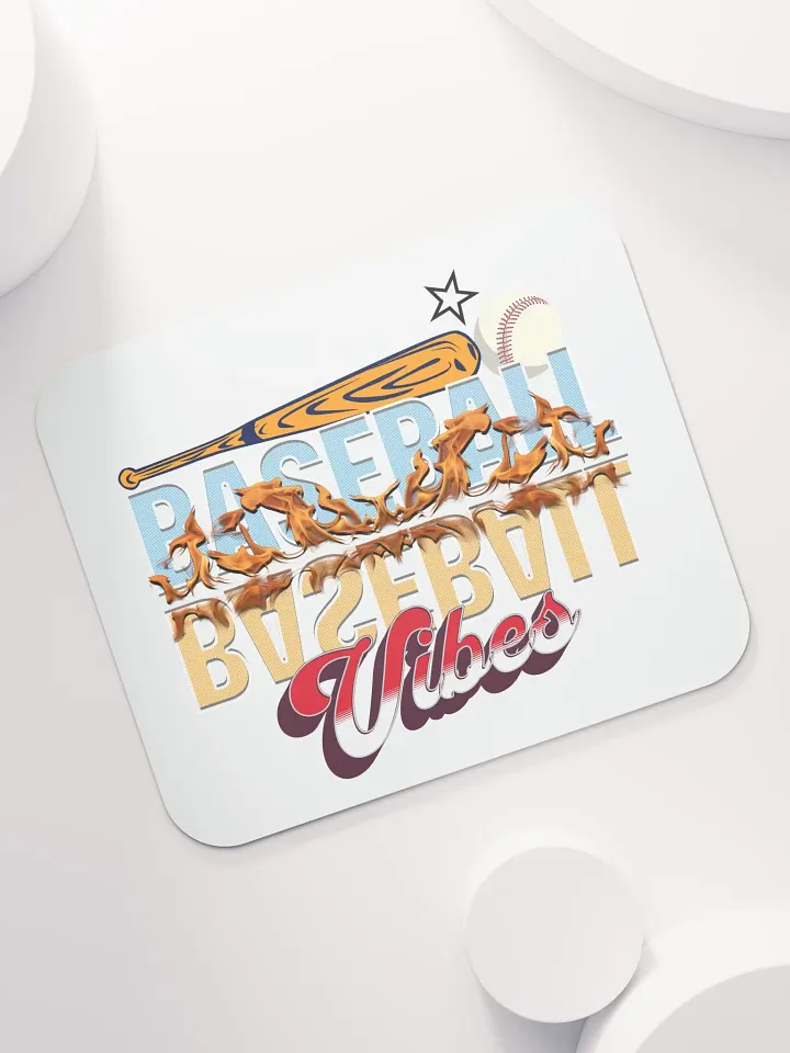 Baseball Flaming Vibes Mouse Pad product image (2)