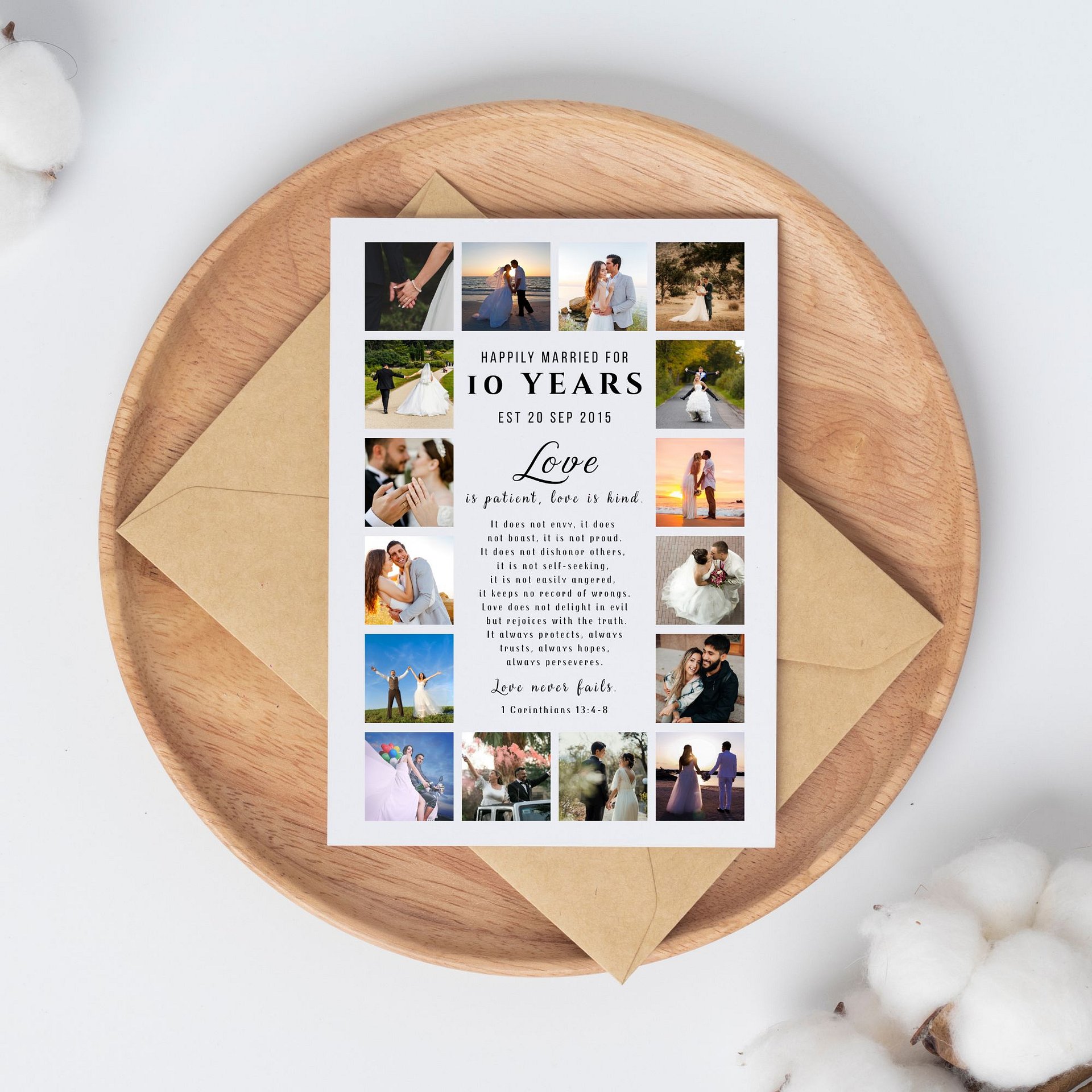 Love Is Patient Anniversary Photo Card Template product image (4)